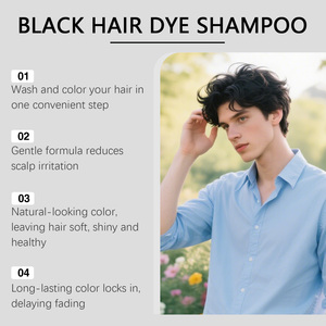 Champú <span class=keywords><strong>para</strong></span> Teñir el Cabello de Negro <span class=keywords><strong>para</strong></span> Hombres: Se espuma fácilmente, se enjuaga sin dejar residuos y tiene una fórmula suave <span class=keywords><strong>para</strong></span> cuidar el cabello teñido. - Product Image 6