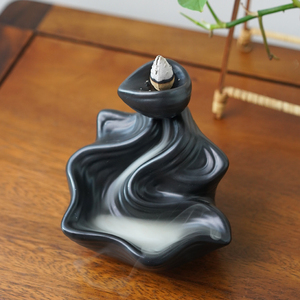Supporto personalizzabile in ceramica a riflusso per incenso Set <span class=keywords><strong>Design</strong></span> cascata oggetto decorativo per la casa per uso aromatico - Product Image 4