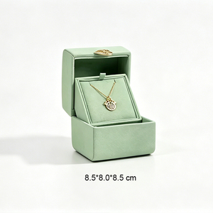 New Style Luxury Jewelry <b>Box</b> Custom Microfiber <b>Heart</b>-<b>shaped</b> Metal Plate Label Jewelry Ring <b>Box</b> Jewelry Packaging <b>Box</b> With logo - Product Image 2