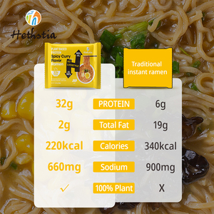 Mì thực vật keto thực phẩm giàu Protein thấp Carb Ramen hương vị cà ri cay Ramen - Product Image 3