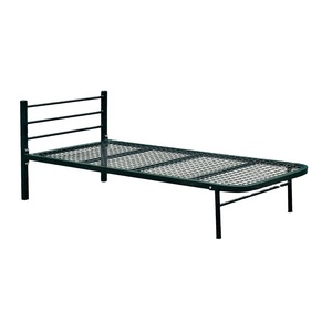 <span class=keywords><strong>Lit</strong></span> simple moderne <span class=keywords><strong>en</strong></span> métal noir pour étudiants, idéal pour dortoir scolaire, chambre à coucher ou appartement – Offre spéciale - Product Image 1