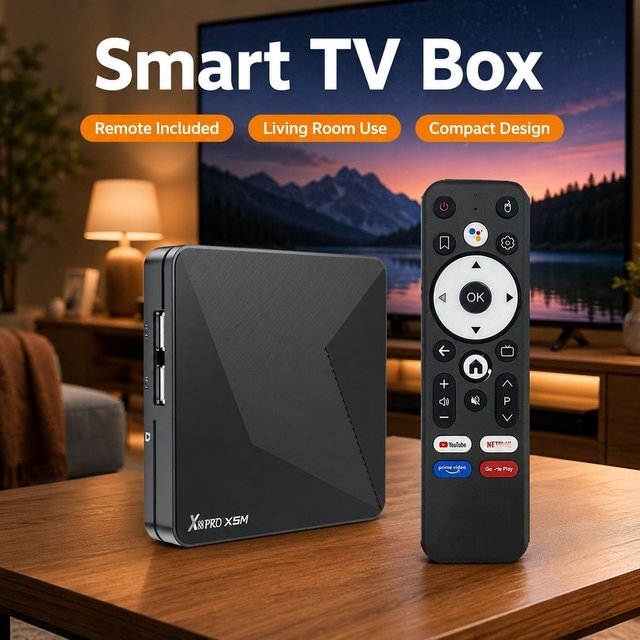 High Performance X88 PRO X5M Amlogic S905X5M TV Box Android 14.0 Quad Core 2.4G/5GHz 4K HDR Media Player 4GB RAM