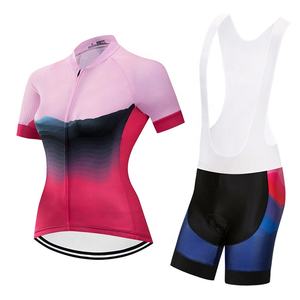 Material de poliéster transpirable ropa de <span class=keywords><strong>ciclismo</strong></span> traje moda Transferencia de Calor Impresión logotipo de fábrica personalizado bicicleta Jersey/Set - Product Image 3