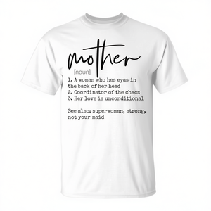 Camiseta gráfica con definición de madre, unisex, para adultos, manga corta, cuello redondo, impresión digital, ropa para fiesta de reunión familiar - Product Image 2