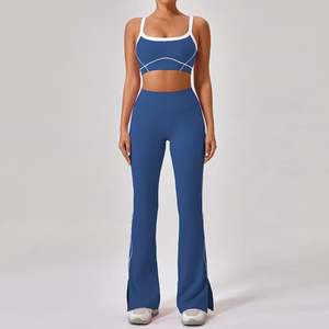 2025 Yoga Set Custom Workout Fitness Spandex <b>Nylon</b> High Quality Yoga Set <b>Women</b> - Product Image 1