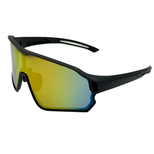 High Quality UV400 Polarized <b>Sunglasses</b> Red Black Lenses <b>Large</b> Frame Fashionable PC Outdoor Sports Cycling Eyewear Blue White - Product Image 3