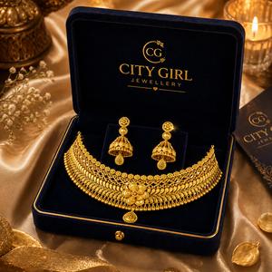 Ensemble d'accessoires de mode plaqué or pour femme, prêt à la vente, collier avec boucles d'oreilles, par les exportateurs - Product Image 3