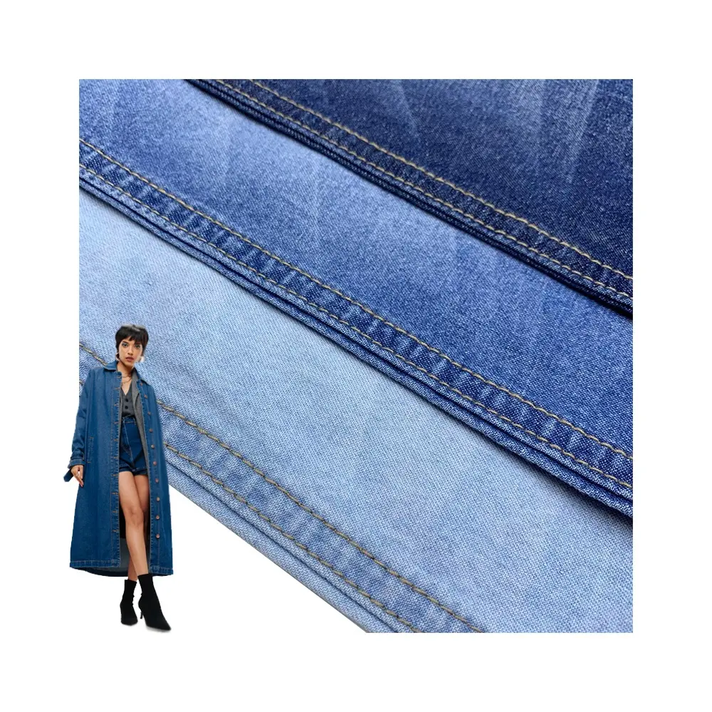 OEM ODM Ronghong Stock Denim Fabric 5.5OZ Twill Woven 100% Cotton Indigo Denim Fabric for Jackets