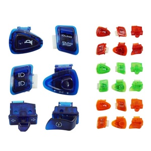 Juego de Tapas para Botones de Interruptor de Manillar de Motocicleta |   <span class=keywords><strong>Kit</strong></span> de Repuesto 6 en 1 para Bocina, Faro, Luz Direccional, Arranque y Parada en Marcha Lenta - Product Image 1