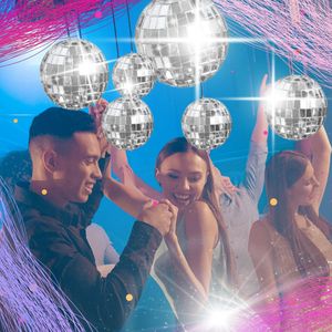 Fatto a mano in argento grande schiuma palla <span class=keywords><strong>da</strong></span> <span class=keywords><strong>discoteca</strong></span> per il nuovo anno decorazione festa di natale specchio infrangibile fabbrica all'ingrosso personalizzabile - Product Image 5