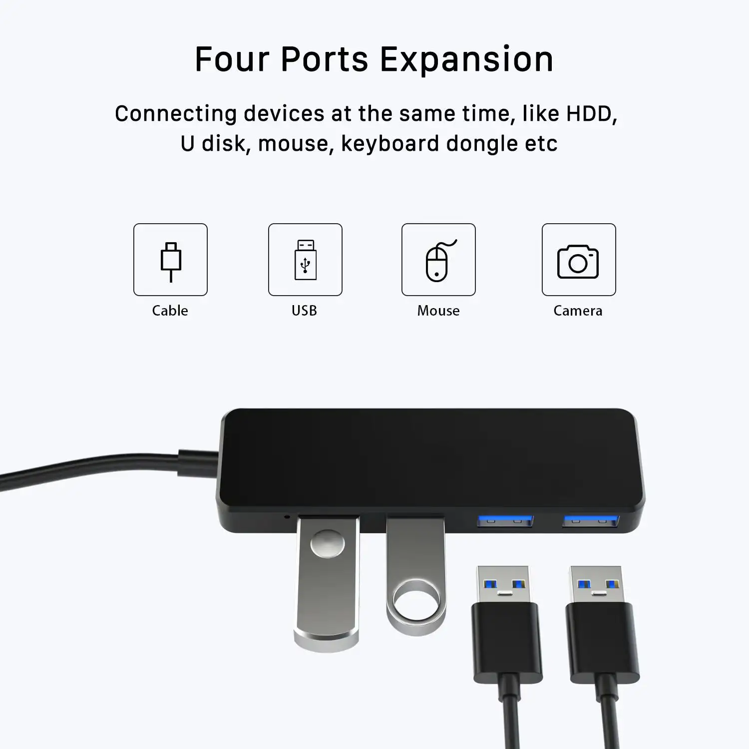 OEM Stasiun Dok Antarmuka Pron 4 Port Multifungsi USB Pengisian HUB Keyboard Adapter Switch