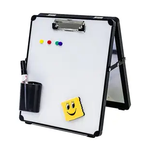 Benutzer definierte Office School Magnetic Desktop Tragbare Mini Staffelei Doppelseitiges Whiteboard für Kinder Small Dry Erase White Board