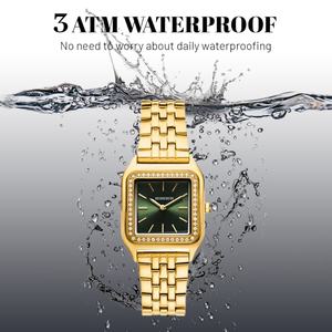 Relojes de Mujer al por Mayor, Cuadrados, de Acero Inoxidable, Sencillos y Elegantes, de 16 mm, Reloj de Lujo para Mujer, para Moda y Negocios - Product Image 3