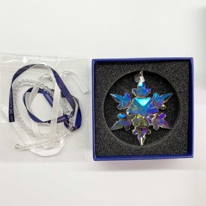 Sparkly Christmas Ornaments Crystal Snowflake Star Glass Ornaments for Christmas <b>Tree</b> Christmas Ornaments - Product Image 2