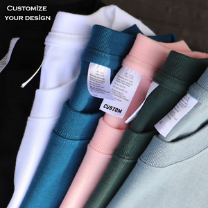 T-shirt Homme Oversize à Manches Courtes 100% Coton Personnalisé OEM, Logo Gaufré de Haute Qualité, Vente en Gros, T-shirt Vierge à Col Rond - Product Image 2