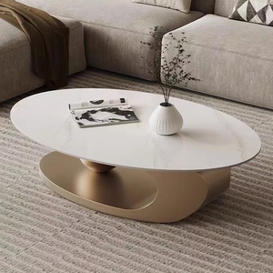 طاولة قهوة حديثة من الفولاذ المقاوم للصدأ لغرفة المعيشة والفندق - Product Image 4