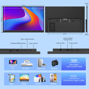 Moniteur portable pour ordinateur portable avec écran tactile 15,6 pouces FHD IPS Type-C Haut-parleur HD VESA HDR10 - Product Image 2