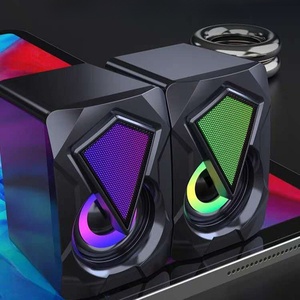 En gros, mini haut-parleur étanche 2.0, accessoires pour <span class=keywords><strong>PC</strong></span>, éclairage pour joueurs, haut-parleur portable USB RGB 20 pour ordinateur de bureau - Product Image 2