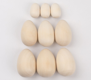 Großhandel Holz DIY Ostereier Ostern Holz spielzeug Eier Ornamente Kinder gemalt Graffiti Holz perlen - Product Image 4