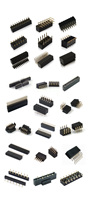 Özel Siyah Dişi Plastik Başlıklı Berg Çubuklu DIP 1.27mm 2.00mm 2.54mm 180 Derece Tek Sıralı Şerit Soket PCB Konnektörü FH Model