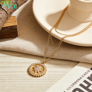 Ciondolo <span class=keywords><strong>San</strong></span> Giuda Taddeo in Acciaio Inossidabile Placcato Oro 18K con Zirconi, Stile Hip Hop Religioso <span class=keywords><strong>Cristiano</strong></span> per Uomo e Donna - Product Image 5