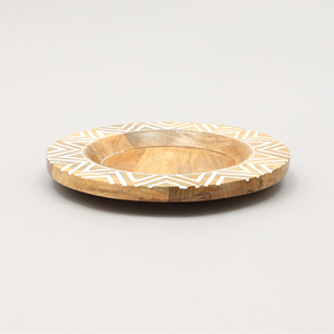 Sottopiatto in Legno da 13 Pollici con Design Geometrico per Decorazione Tavola - Product Image 3
