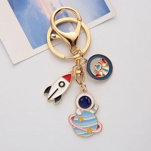 Popular Students Schoolbag Decoration Rocket Star Astronaut Keychains - Product Image 4