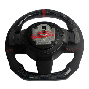 Volant à LED pour <span class=keywords><strong>Fiat</strong></span> 500 500C <span class=keywords><strong>Punto</strong></span> Tipo Bravo Viaggio Abarth 595 695 124 Spider Volant en fibre de carbone Alcantara - Product Image 2