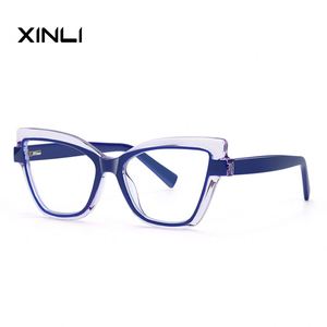 XINLIHigh Quality Women's Animal Print Cat Eye Full-Rim Blue Light Protection Computer Glasses Model 2219 Daily Wear - Product Image 4