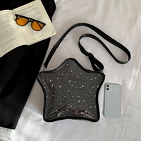 Sac bandoulière mignon et tendance pour filles, motif étoile scintillante, petit sac à main Kawaii pour téléphone portable