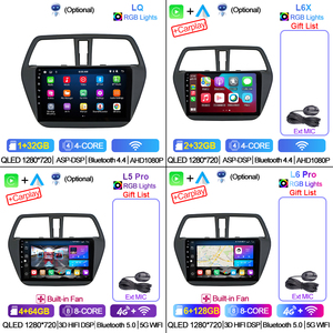 Autoradio Android 12 2 Din LEHX pour <span class=keywords><strong>Suzuki</strong></span> SX4 2 <span class=keywords><strong>S</strong></span>-<span class=keywords><strong>Cross</strong></span> 2012 - 2016, <span class=keywords><strong>Carplay</strong></span>, Navigation GPS, Stéréo, Lecteur DVD de voiture - Product Image 4