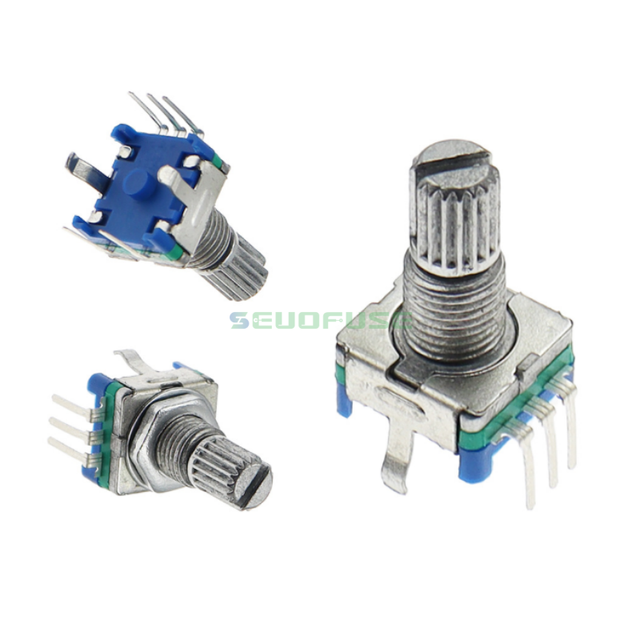 Ec11 Rotary Encoder Switch 15/20mm Plum Blossom Handle Half Shaft 20 Bit Pulse Digital Signal Potentiometer