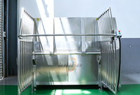 Laveuse de chariots à viande professionnelle, machine de nettoyage de conteneurs, nettoyeur de polybox, nettoyeur de cages, nettoyeur haute pression pour chariots à viande