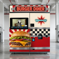 Distributeur automatique de burgers IPLAYSMART, entièrement automatique, commercial, extérieur, 24h/24 et 7j/7, en acier inoxydable, 20 saveurs, gestion basée sur le cloud pour