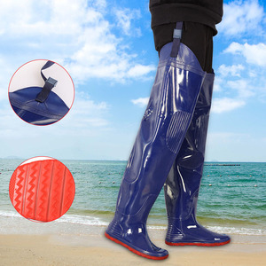 Bottes de pêche en PVC bleues pour hommes et femmes, bottes de rizière à semelle souple pour la vente en gros - Product Image 4