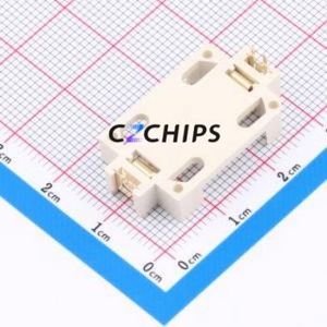 BS-06-A4AA003 Button & Strip Battery Connector Through hole Component (THT) Connector Battery Holder CR2032 Phosphor Bronze Gold - Product Image 2