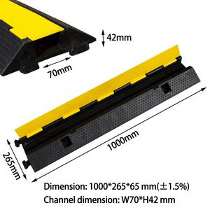 สายเคเบิลยางป้องกันสำหรับทางเดินในร่ม/กลางแจ้ง1000*265*65มม. 1ช่องแจ็กเก็ตสีเหลืองทนทาน - Product Image 3