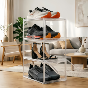 Boîte en acrylique, vitrine transparente anti-poussière pour collections de chaussures, casquettes de baseball, organisateur de chapeaux - Product Image 4
