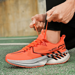 Zapatillas Deportivas para Hombre, Transpirables, con Bloques de Color Blanco y Verde, Antideslizantes, con Amortiguación, para Maratón - Product Image 2