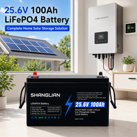Batteries LiFePO4 Lithium-Ion 25,6V 100Ah en stock UE, 200Ah, 300Ah, 5kWh pour panneaux solaires domestiques, batteries rechargeables 24V de qualité RV Marine