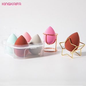 Benutzer definierte tragbare Wasser tropfen Reise Multi Farbe Vegane Eier Latex Free Soft Beauty Makeup Puff Schwamm - Product Image 6
