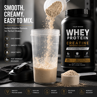 Protéine de lactosérum, créatine en poudre, complément pour la musculation, gain de masse protéinique élevé, formule fitness
