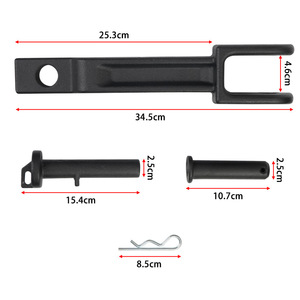 A20-6014 Gancho de Remolque Individual de Acero Negro con Cadena para Accesorios de Camiones Peterbilt - Product Image 2