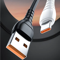 Câble de charge rapide USB-C vers USB-C personnalisé OEM 1m 5A pour téléphone portable, blanc/noir, câbles de données USB, prix usine