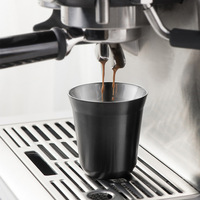Vente en gros Tasse en métal personnalisée de 80ml 160ml Tasses à café expresso durables à double couche en acier inoxydable
