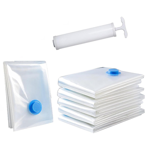 Sac sous vide pour vêtements en matériau PA+PE PET+PE avec impression de logo, idéal pour la literie - Product Image 1