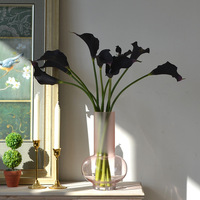 O-X055 Großhandel Langstielige EVA Calla Lilien Blumen Weiß Rosa „Real Touch“ Lilie Calla Kunstblume für Heim- und Hochzeitsvasendeko