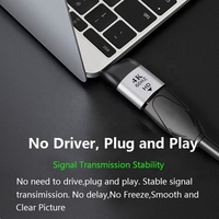 Câble USB-C mâle vers femelle 4K 60 Hz, convertisseur HDTV, adaptateur USB de type C pour ordinateur portable/PC, lecteur de jeux, appareil photo