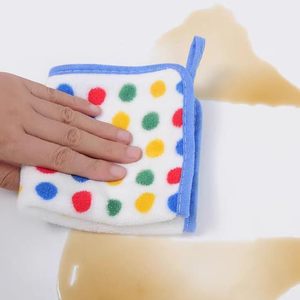 <b>Microfiber</b> Polka Dot New Oil-Absorbent Cleaning Cloth Thickened Square Household <b>Towel</b> with Hanging Rope for Kitchen Cleaning - Product Image 6