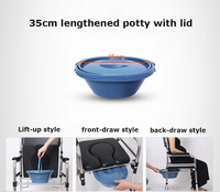 Siège de toilette réglable pour personnes handicapées et âgées, aide à la marche en alliage d'aluminium, mobile avec roues, en plus d'une chaise commode